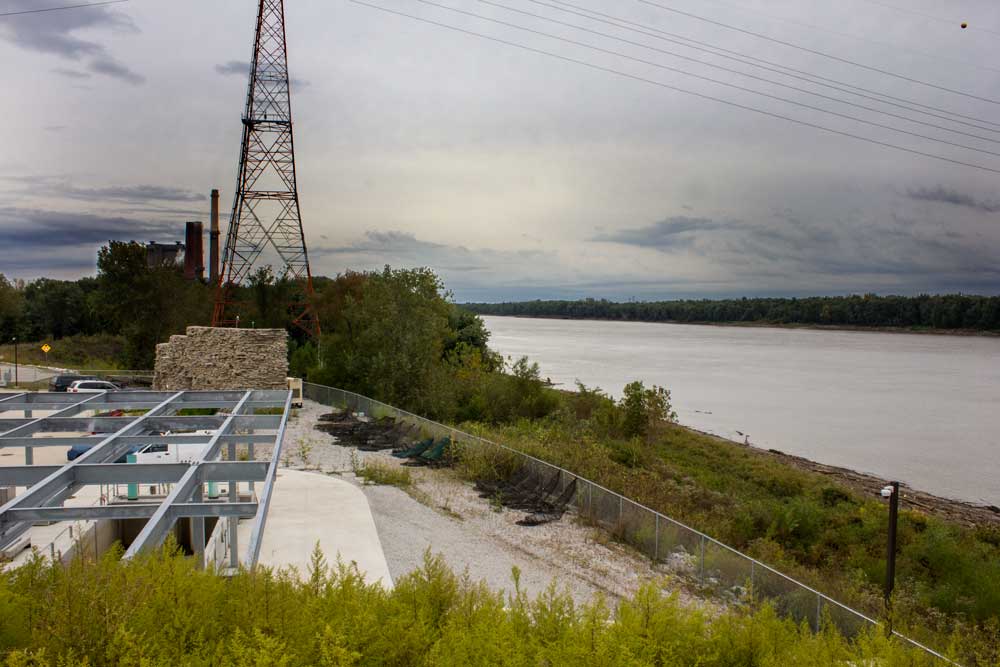 Downstream view of the Mississippi River from the Jerry F. Costello Confluence Field Station.